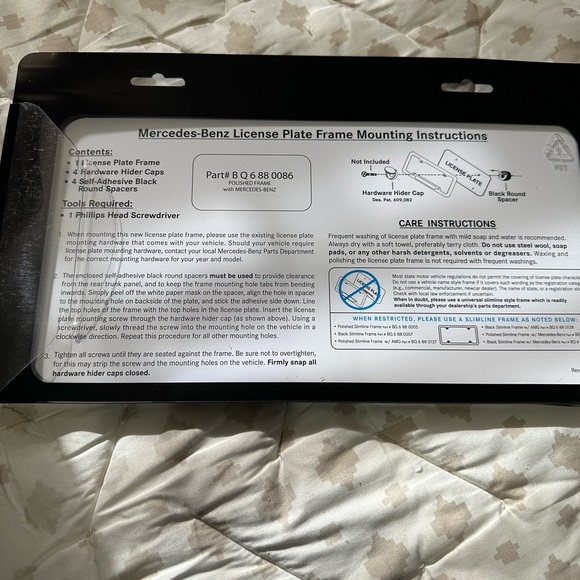 Mercedes Benz Stainless steel license plate frame authentic came from dealership - Picture 5 of 15